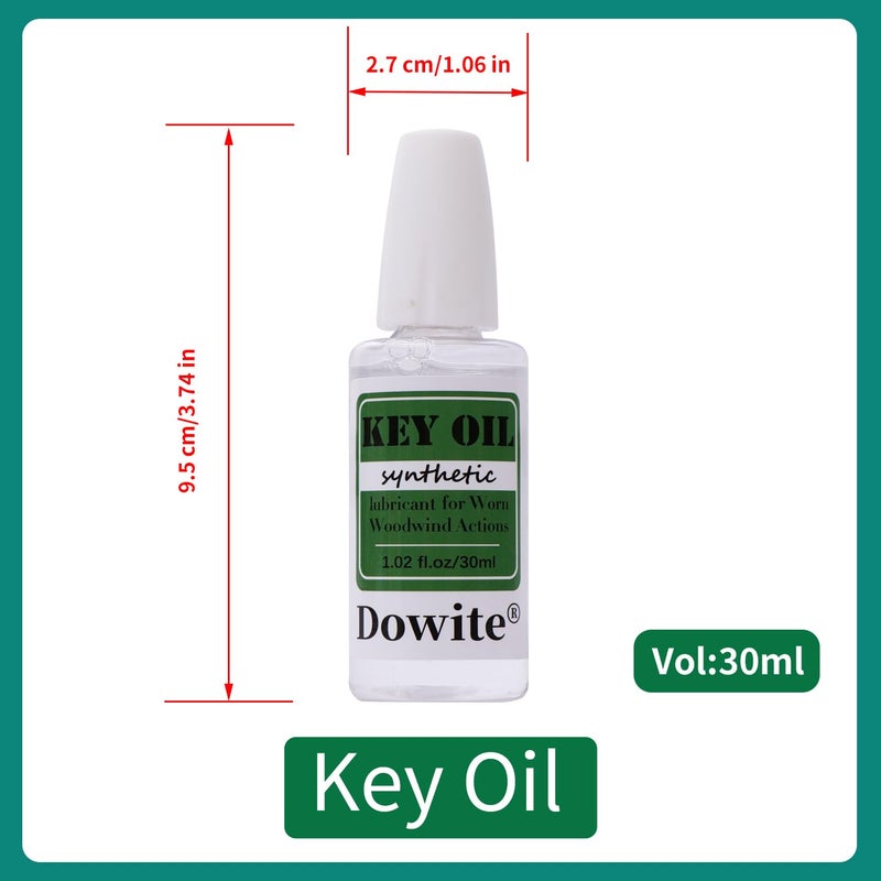 Dowite 30ml (1.02 fl. Oz) Premium Synthetic Key Oil for Woodwind Instruments provides perfect care for your woodwind instruments such as clarinets, flutes, saxophones, oboes, bassoons and more! - Image 2